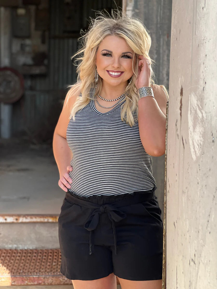 Brenna Tie-Waist Shorts