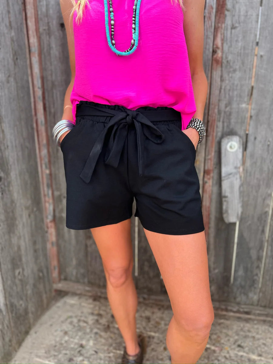 Brenna Tie-Waist Shorts