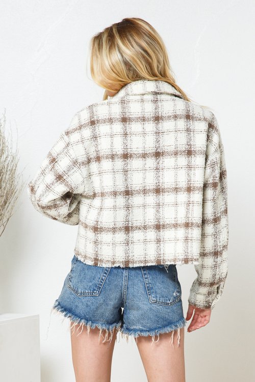 Plaid Cropped Jacket