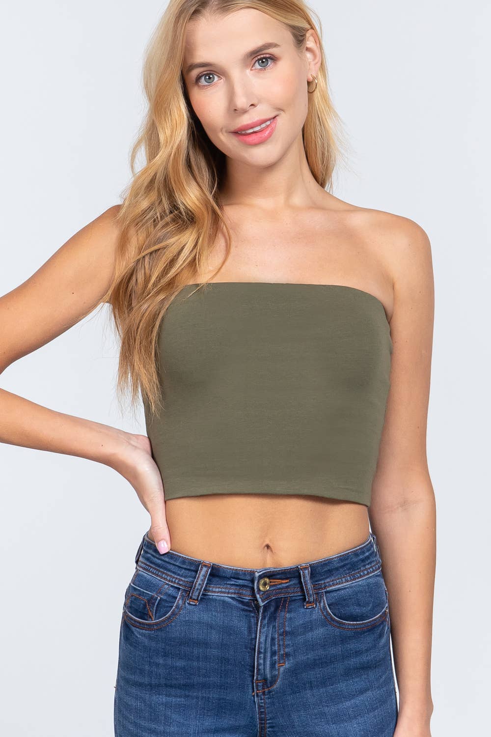 Crop Tube Cotton Jersey Top