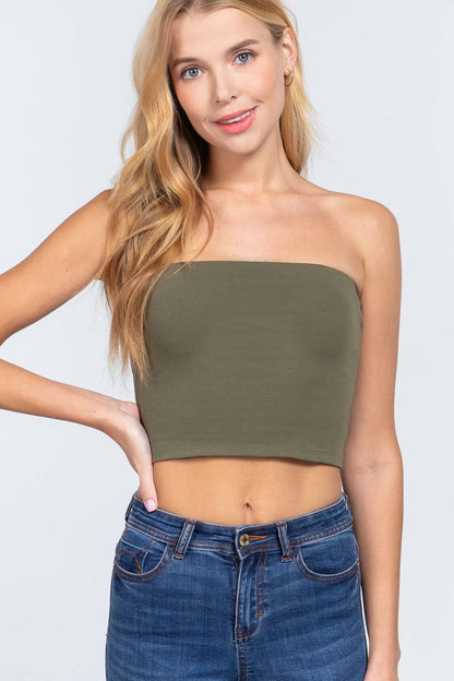Crop Tube Cotton Jersey Top