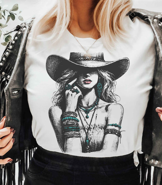 Turquoise Cowgirl Tee