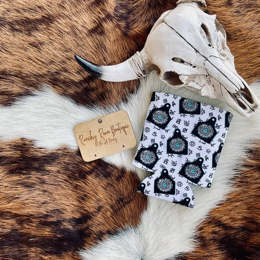 Concho Cattle Tag Western Koozie