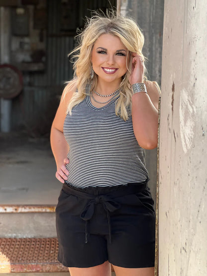 Brenna Tie-Waist Shorts