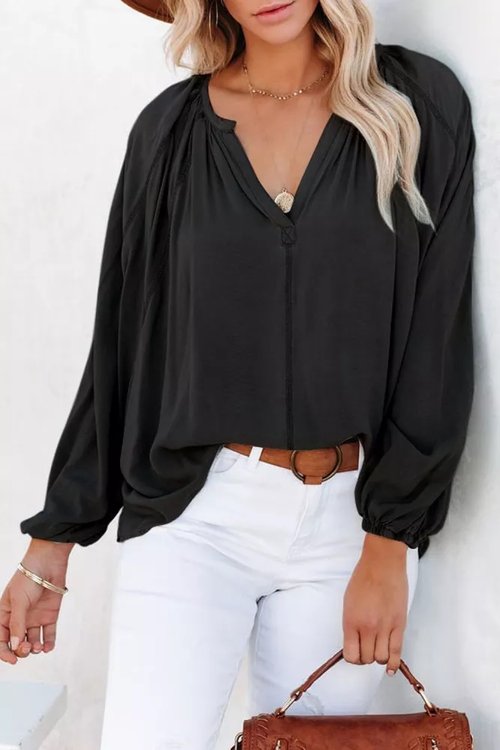 Split Neck Dolman Top
