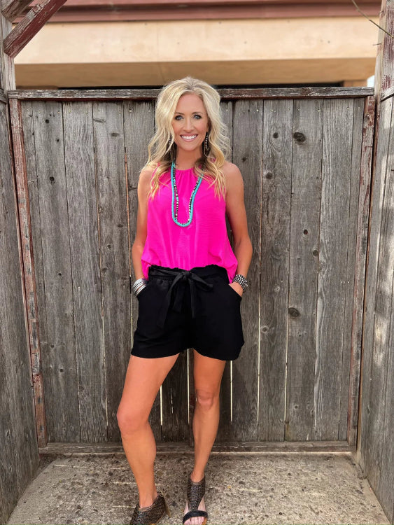 Brenna Tie-Waist Shorts