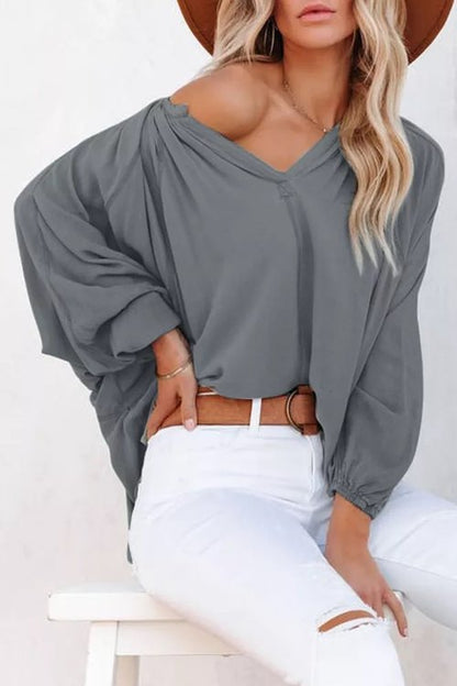 Split Neck Dolman Top
