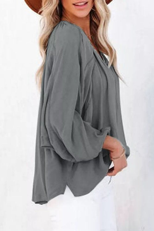 Split Neck Dolman Top