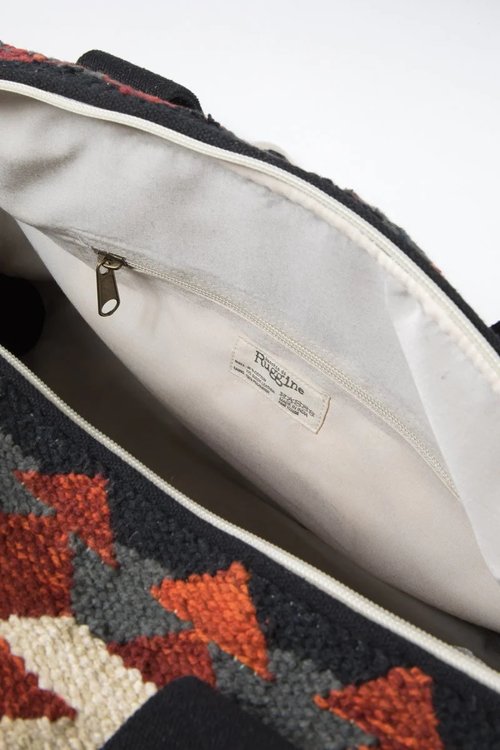 Handwoven Print Duffel Bag