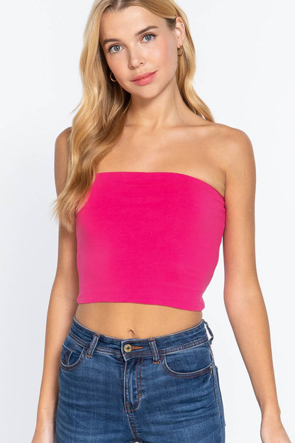 Crop Tube Cotton Jersey Top