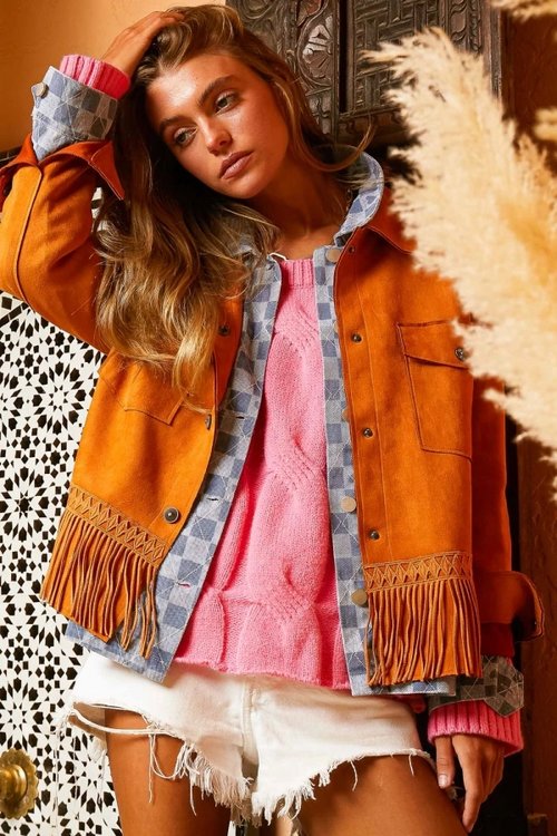 Solid Button Down Jacket