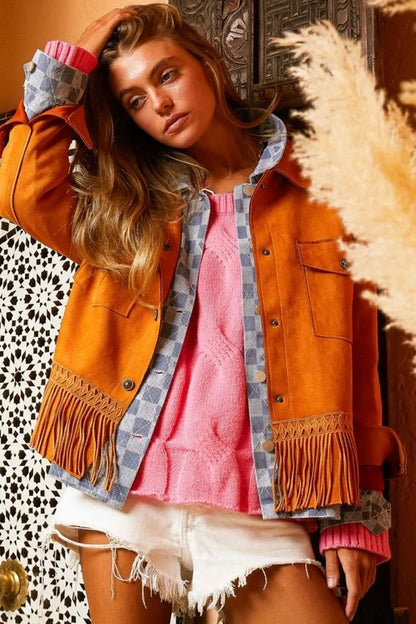 Solid Button Down Jacket