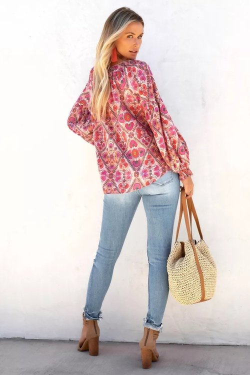 Floral Button Down Blouse
