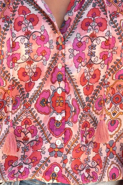 Floral Button Down Blouse