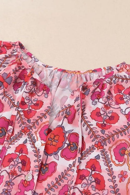 Floral Button Down Blouse