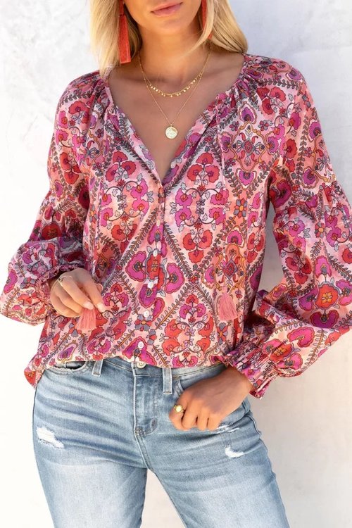 Floral Button Down Blouse