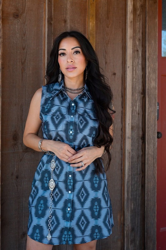 Snap Button Down Dress